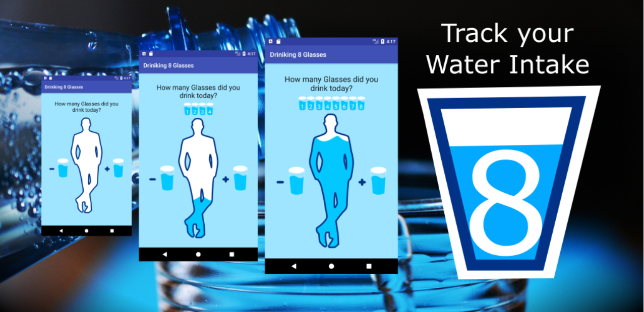 Drinking 8 Glasses of Water Android App.